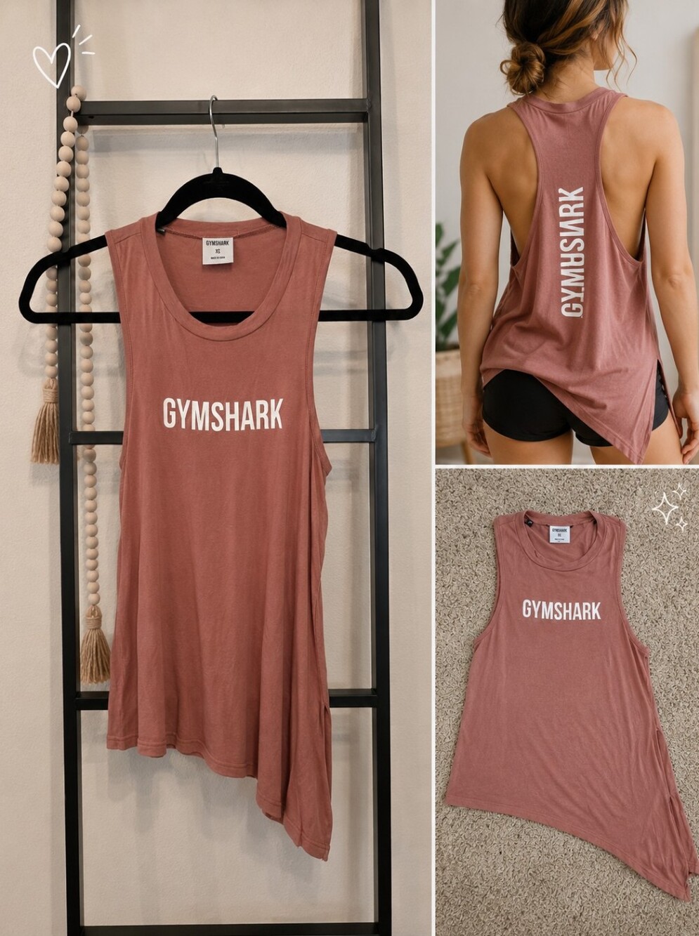 Gymshark Asymmetrical Muscle Tank – XS